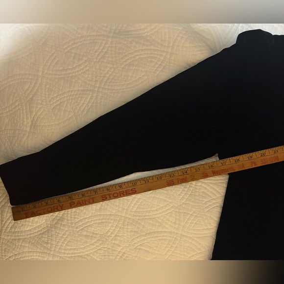 Velvet Black Long Sleeve Dress Vintage Whimsigoth Size 12 - Picture 8 of 9